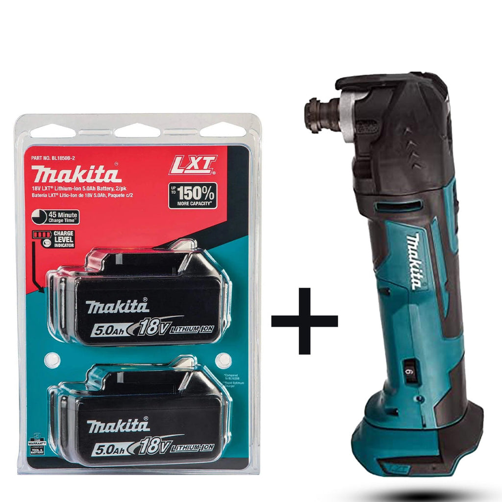 Makita DTM51Z 18V LXT Cordless Multi-Tool – Quick Blade Change + 2×5.0Ah Batteries